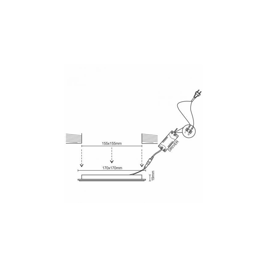 Dimmbare LED-Einbauleuchte LED/12W/230V 3000-6500K Wi-Fi Tuya