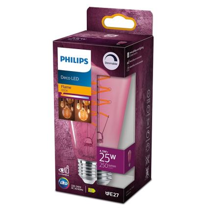 Dimmbare LED-Glühbirne DECO Philips ST64 E27/4,5W/230V 1800K