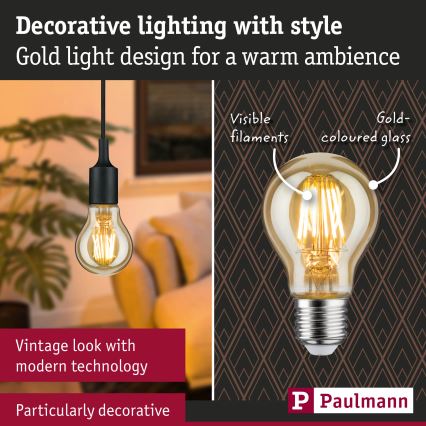 Dimmbare LED-Glühbirne FILAMENT E27/6W/230V 1700K - Paulmann 28522
