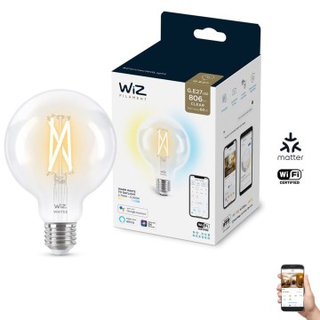 Dimmbare LED Glühbirne FILAMENT G95 E27/6,7W/230V 2700-6500K CRI 90 Wi-Fi - WiZ