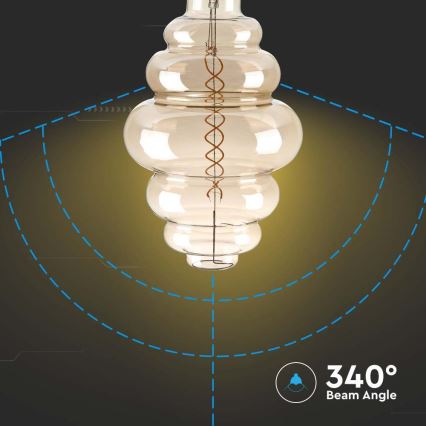 Dimmbare LED-Glühlampe FILAMENT S200 E27/8W/230V 1800K
