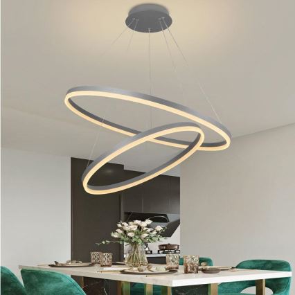 Dimmbare LED-Hängeleuchte an Schnur LED/100W/230V 3000-6500K + Fernbedienung