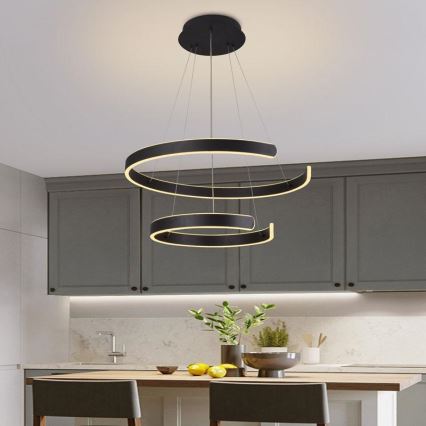 Dimmbare LED-Hängeleuchte an Schnur LED/120W/230V 3000-6500K + Fernbedienung