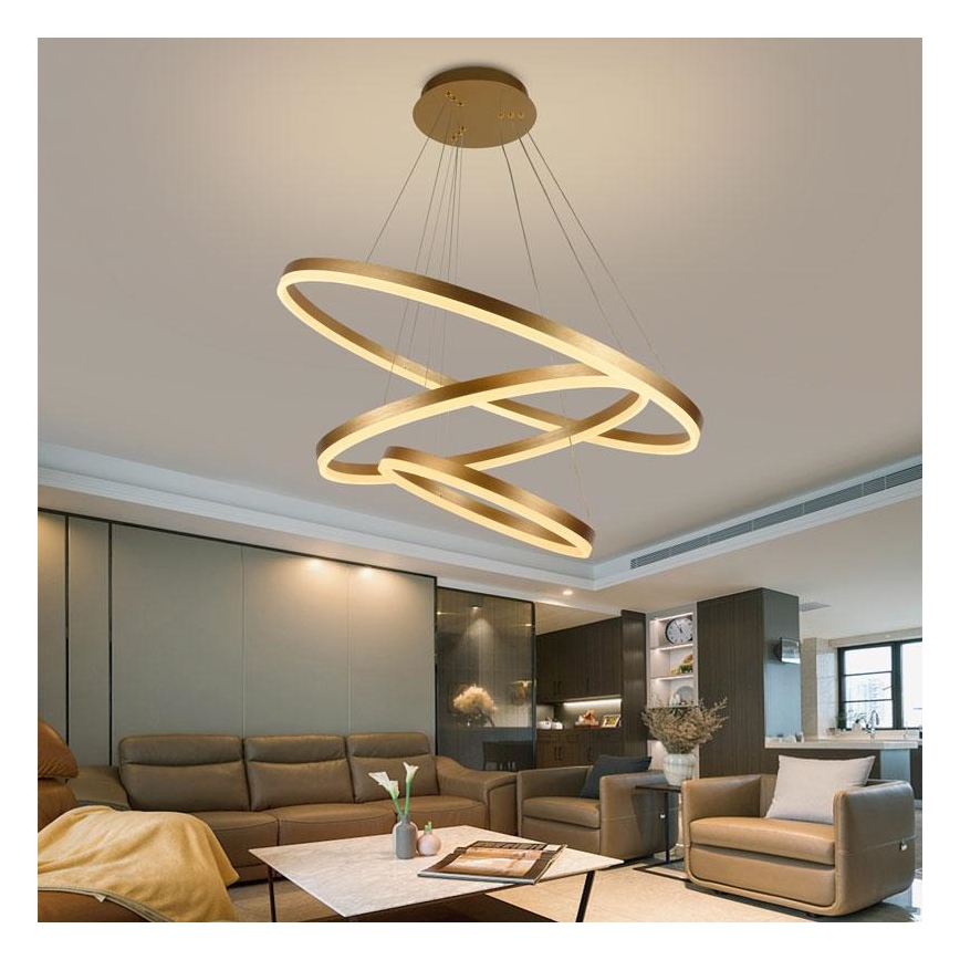 Dimmbare LED-Hängeleuchte an Schnur LED/125W/230V 3000-6500K + Fernbedienung