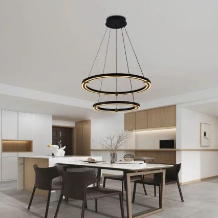 Dimmbare LED-Hängeleuchte an Schnur LED/130W/230V 3000-6500K + Fernbedienung