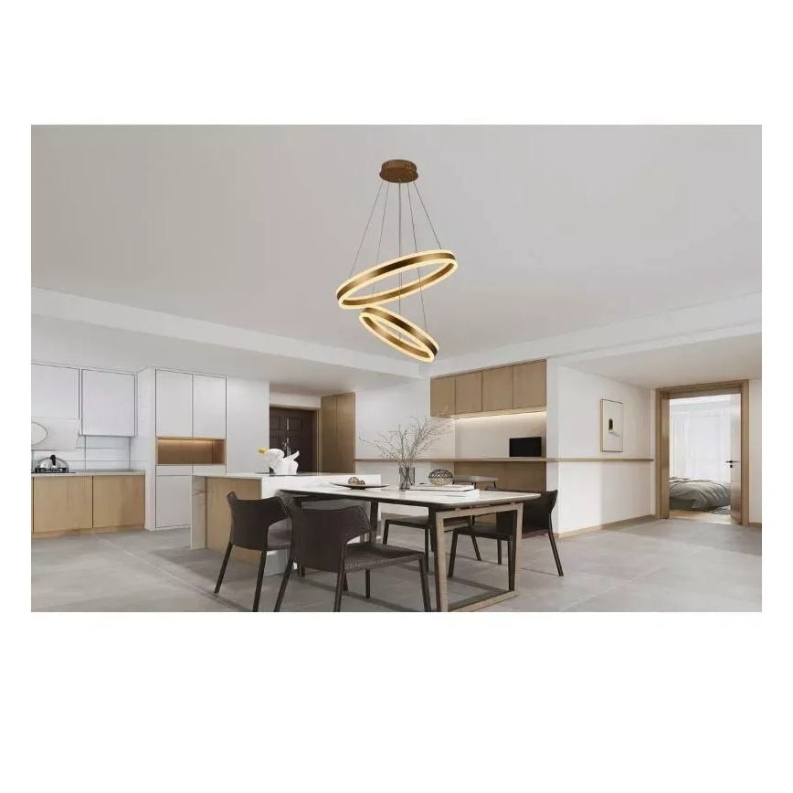 Dimmbare LED-Hängeleuchte an Schnur LED/135W/230V 3000-6500K + Fernbedienung