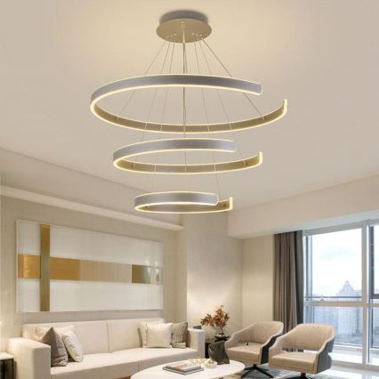 Dimmbare LED-Hängeleuchte an Schnur LED/220W/230V 3000-6500K + Fernbedienung