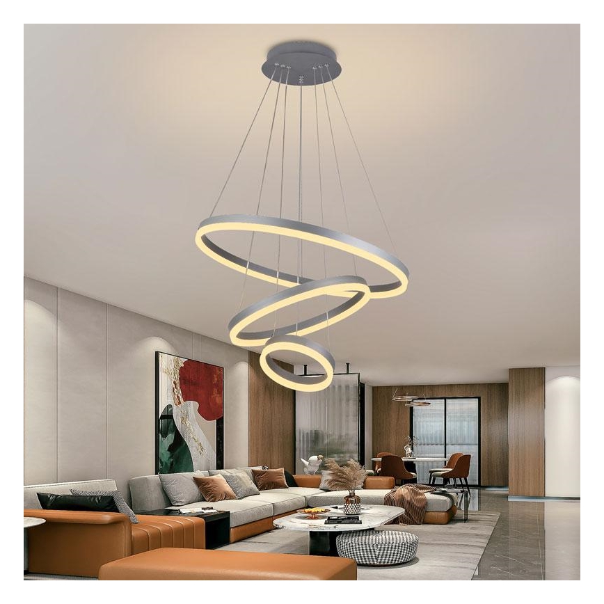 Dimmbare LED-Hängeleuchte an Schnur LED/85W/230V 3000-6500K + Fernbedienung