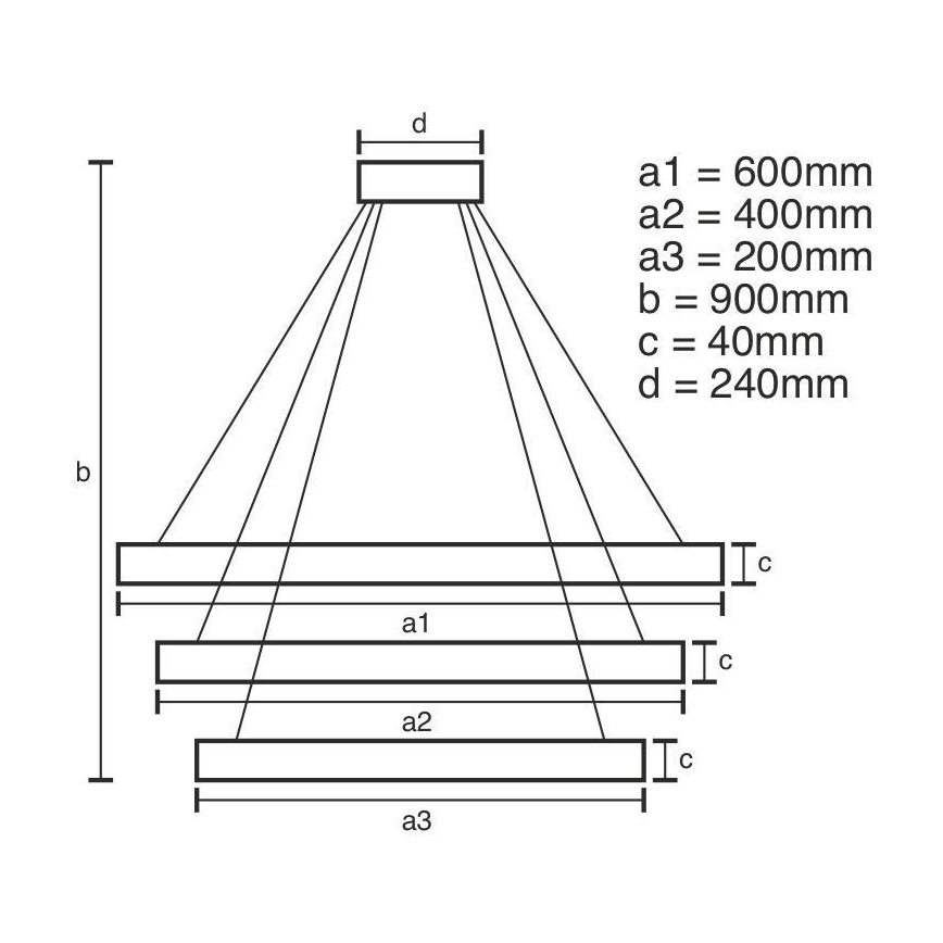 Dimmbare LED-Hängeleuchte an Schnur LED/85W/230V 3000-6500K + Fernbedienung