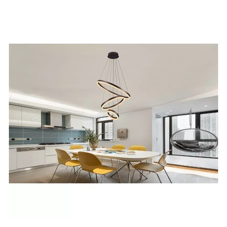 Dimmbare LED-Hängeleuchte an Schnur LED/85W/230V 3000-6500K + Fernbedienung