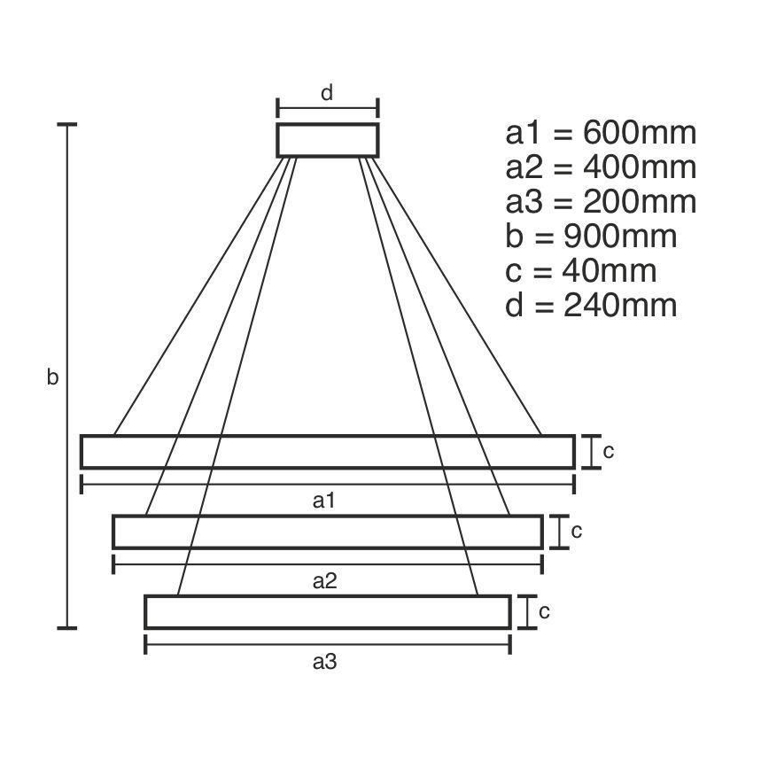 Dimmbare LED-Hängeleuchte an Schnur LED/85W/230V 3000-6500K + Fernbedienung