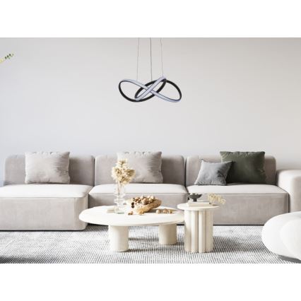 LED-dimmbare Pendelleuchte an Kabel LED/65W/230V 3000-6500K Ø 49 cm + Fernbedienung