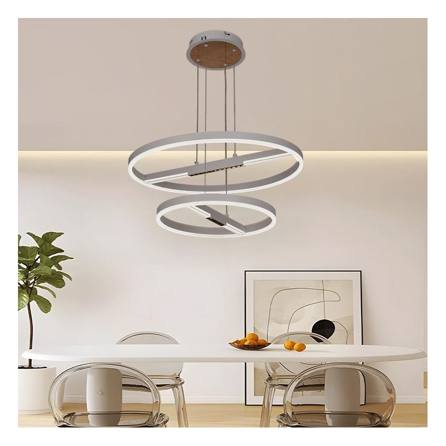 Dimmbare LED-Hängeleuchte LED/100W/230V 3000-6500K d 60 cm + Fernbedienung