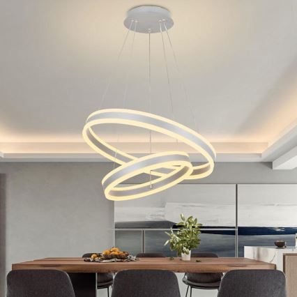 Dimmbare LED-Hängeleuchte LED/135W/230V 3000-6500K d 60 cm + Fernbedienung