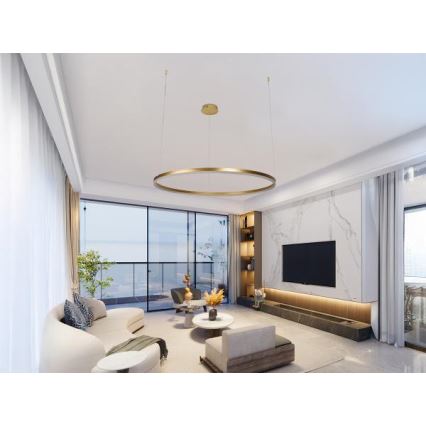 Dimmbare LED-Hängeleuchte LED/55W/230V 3000-6500K + Fernbedienung