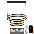 Dimmbare LED-Hängeleuchte LED/70W/230V 3000-6500K d 60 cm schwarz + Fernbedienung