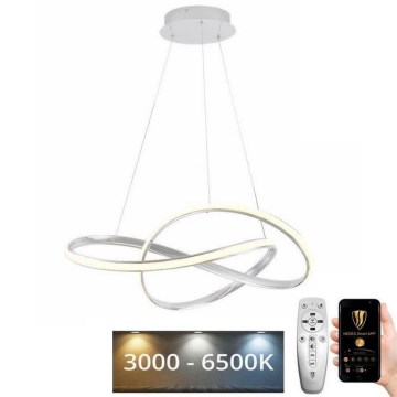 Dimmbare LED-Hängeleuchte LED/70W/230V 3000-6500K d 60 cm weiß + Fernbedienung