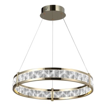 Dimmbare LED-Kristallpendelleuchte an Stahlseil ENRIQUE LED/55W//230V 3000-6000K Ø 80 cm + Fernbedienung