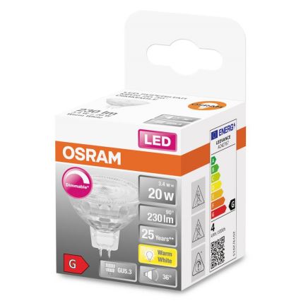 Dimmbare LED-Lampe GU5,3/3,4W/12V 2700K CRI 90 - Osram