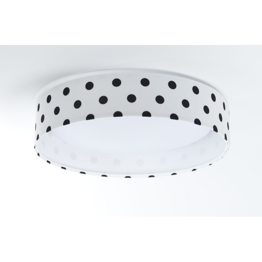 Dimmbare LED-Deckenleuchte SMART GALAXY KIDS LED/24W/230V 3000-6500K Punkte weiß/schwarz + Fernbedienung