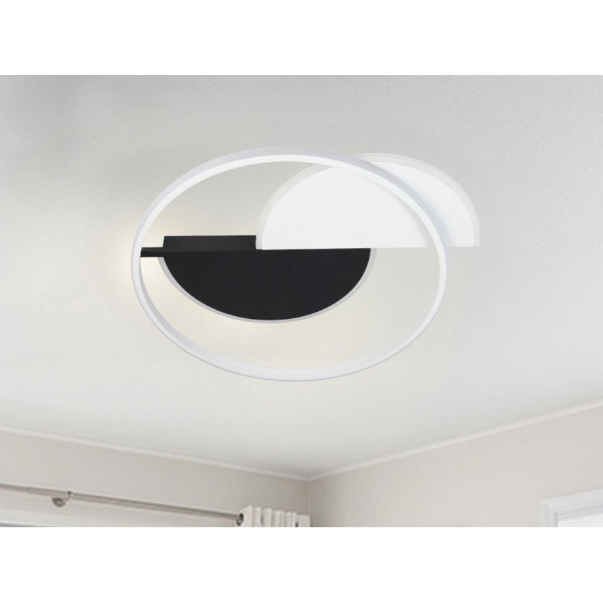 Dimmbare LED-Deckenleuchte LED/70W/230V 3000-6500K weiß/schwarz + Fernbedienung