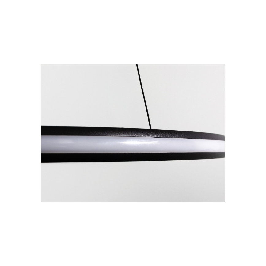 LED-dimmbare Pendelleuchte an Stahlseil, LED/55W/230V, 3000–6500K, Ø 60 cm + Fernbedienung