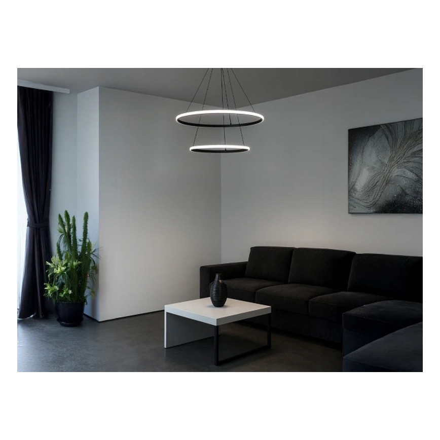 LED-dimmbare Pendelleuchte an Kabel LED/55W/230V 3000-6500K Ø 60 cm + Fernbedienung