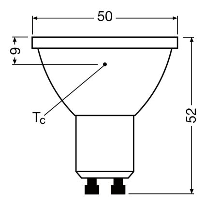 LED-dimmbare Reflektorlampe PAR16 GU10/7W/230V 2700K 120° CRI 90 - Ledvance