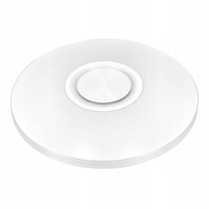 LED RGBW dimmbare Deckenleuchte mit integriertem Lautsprecher, LED/60W/230V, 3000–6000K, Ø 40 cm, Weiß + Fernbedienung