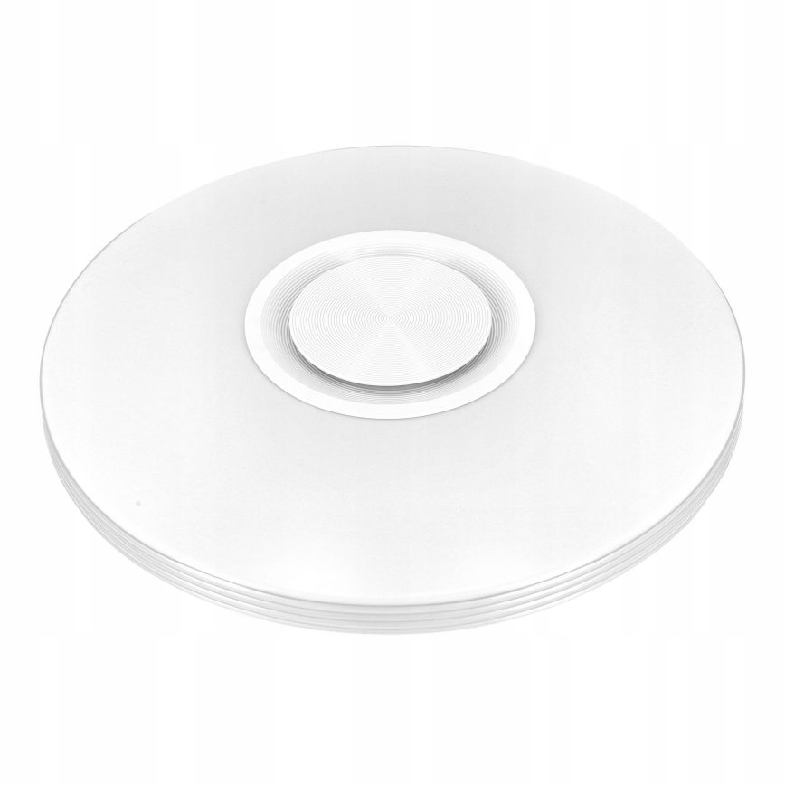 LED RGBW dimmbare Deckenleuchte mit integriertem Lautsprecher, LED/60W/230V, 3000–6000K, Ø 40 cm, Weiß + Fernbedienung