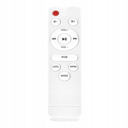 LED RGBW dimmbare Deckenleuchte mit integriertem Lautsprecher, LED/60W/230V, 3000–6000K, Ø 40 cm, Weiß + Fernbedienung