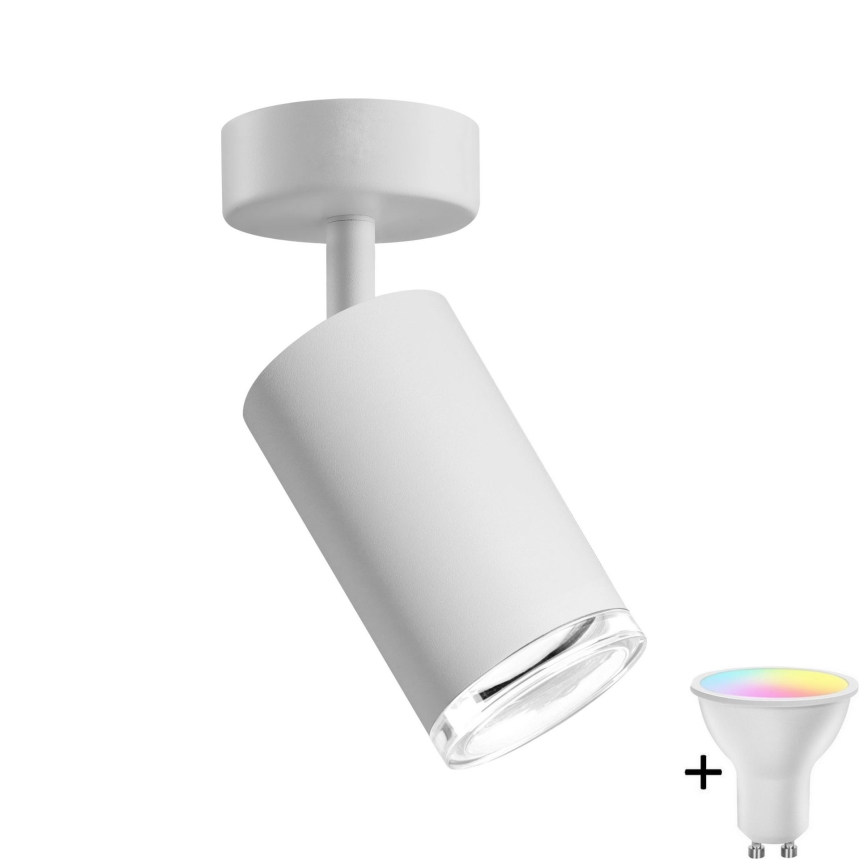 Dimmbare LED RGBW Einbaustrahler TURYN 1xGU10/6,5W/230V 2700-6500K Wi-Fi IP44 weiß