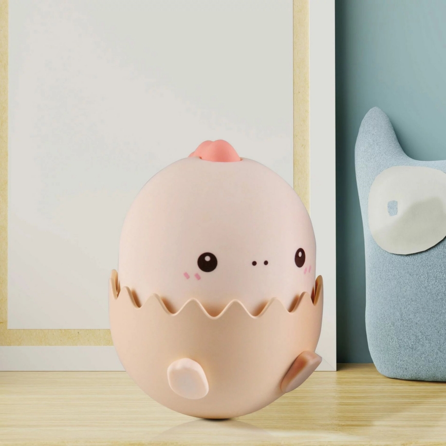 Dimmbare LED-RGBW-Kinderleuchte mit Touch-Funktion BABY DINO LED/0,75W/5V USB 1200 mAh rosa