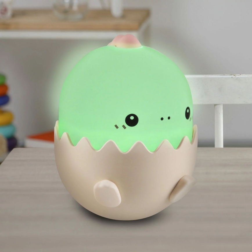 Dimmbare LED-RGBW-Kinderleuchte mit Touch-Funktion BABY DINO LED/0,75W/5V USB 1200 mAh rosa