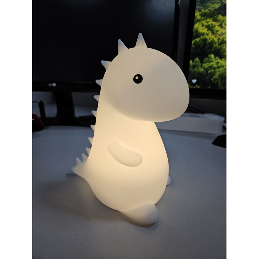 Dimmbare LED-RGBW-Kinderleuchte mit Touch-Funktion LED/1W/5V USB 1200 mAh Dinosaurier