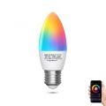 Dimmbare LED-RGBW-Lampe C37 E27/7W/230V 3000-6500K Wi-Fi - Aigostar