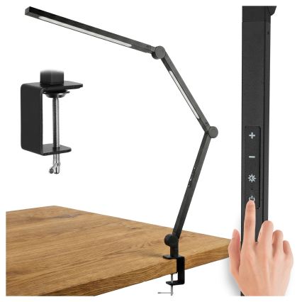 LED-dimmbare, berührungsempfindliche, flexible Tischlampe mit Klemme LED/12W/230V 3000/4000/6000K schwarz