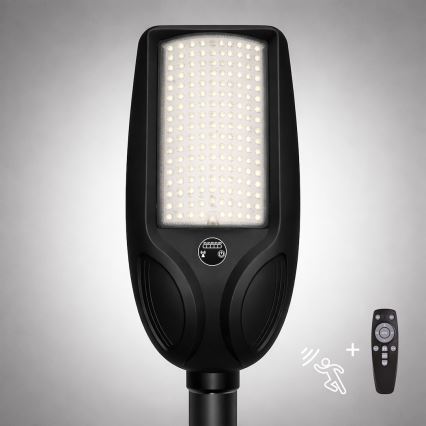 Dimmbare LED-Solar-Straßenleuchte mit Sensor VENICE LED/200W/3,2V 12000 mAh IP65 schwarz + Fernbedienung
