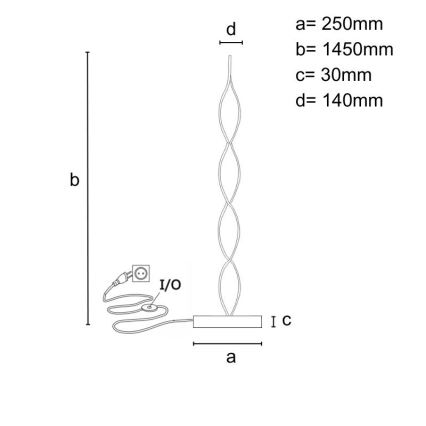 Dimmbare LED-Stehlampe LED/70W/230V 3000-6500K + Fernbedienung