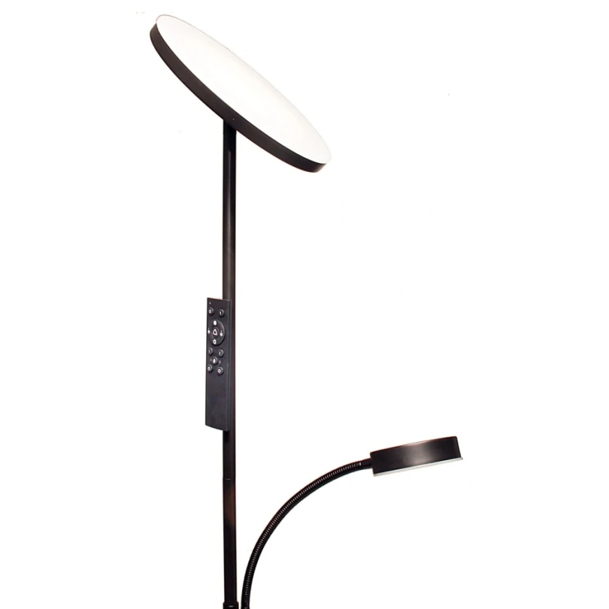 LED-dimmbare Stehleuchte NORA LED/25W/230V 2200/3000/4000K + LED/5W 3000K schwarz + Fernbedienung
