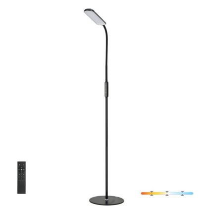 Dimmbare LED-Stehleuchte TEILO LED/10W/230V 3000/4000/6500K schwarz + Fernbedienung