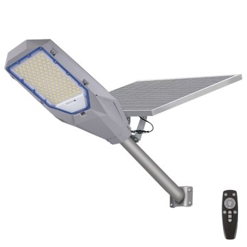 Dimmbare LED-Straßenleuchte mit Dämmerungssensor und Solarpanel LED/200W/20000 mAh 6500K IP65 grau