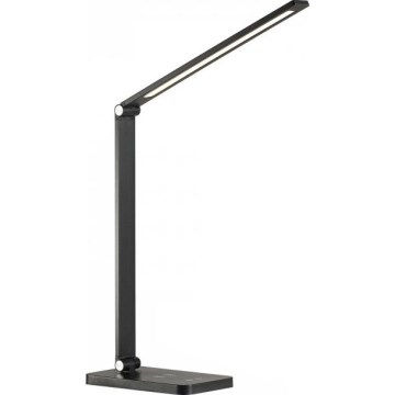 Dimmbare LED-Tischlampe mit kabelloser QI-Ladefunktion NOBLITE Q LED/7W/230V 3000/4000/6500K schwarz