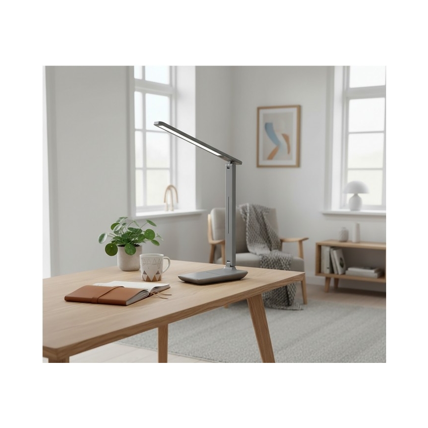 Dimmbare LED-Tischlampe NOBLITE N LED/7W/230V 3000/4000/6500K grau