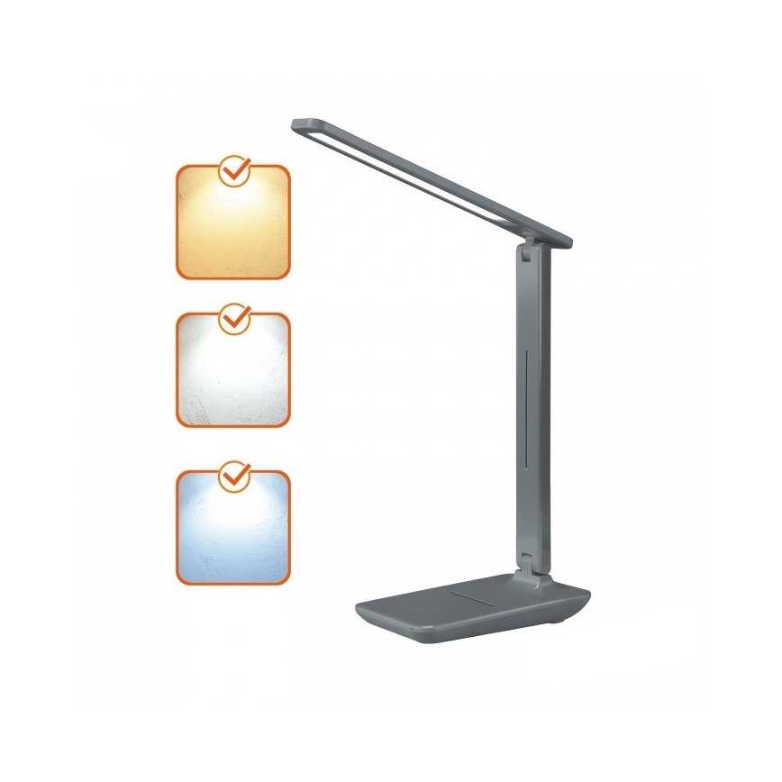 Dimmbare LED-Tischlampe NOBLITE N LED/7W/230V 3000/4000/6500K grau