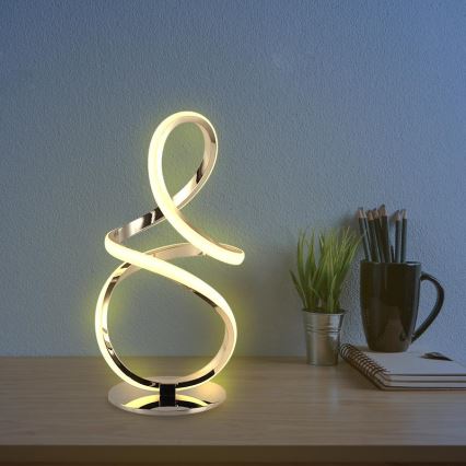 Dimmbare LED-Tischleuchte LED/28W/230V 3000/4000/6500K glänzendes Chrom