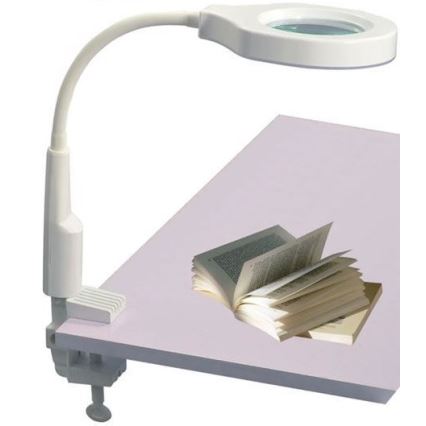 Dimmbare LED-Tischleuchte mit bifokalem Vergrößerungsglas LED/6W/230V 6000-7000K weiß