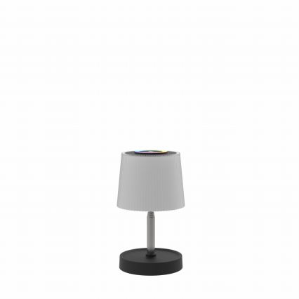 LED RGBW dimmbar, mit Touch-Bedienung, wiederaufladbare Outdoor-Tischlampe LED/2W/5V IP44 1200 mAh grau