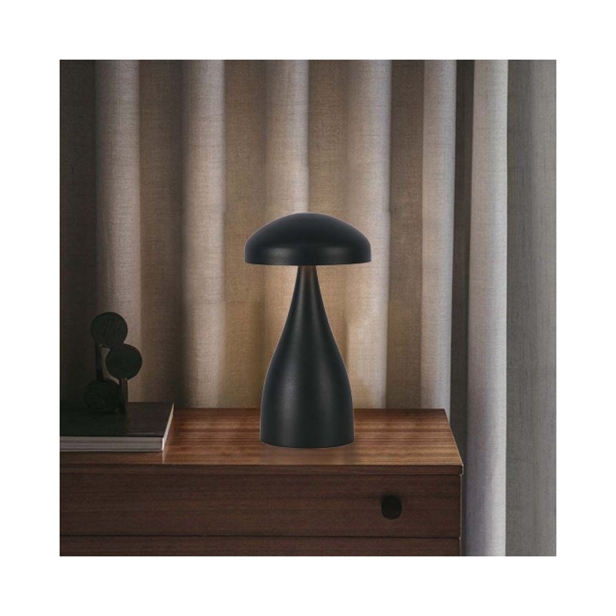Dimmbare aufladbare LED-Touch-Tischleuchte LED/1W/5V 3000-6000K 1800 mAh schwarz