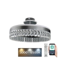 Dimmbarer LED-Kristall-Aufbaukronleuchter LED/75W/230V 3000-6500K matt Chrom + Fernbedienung